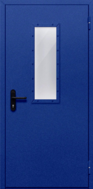 Фото двери «Однопольная со стеклом (синяя)» в Челябинску